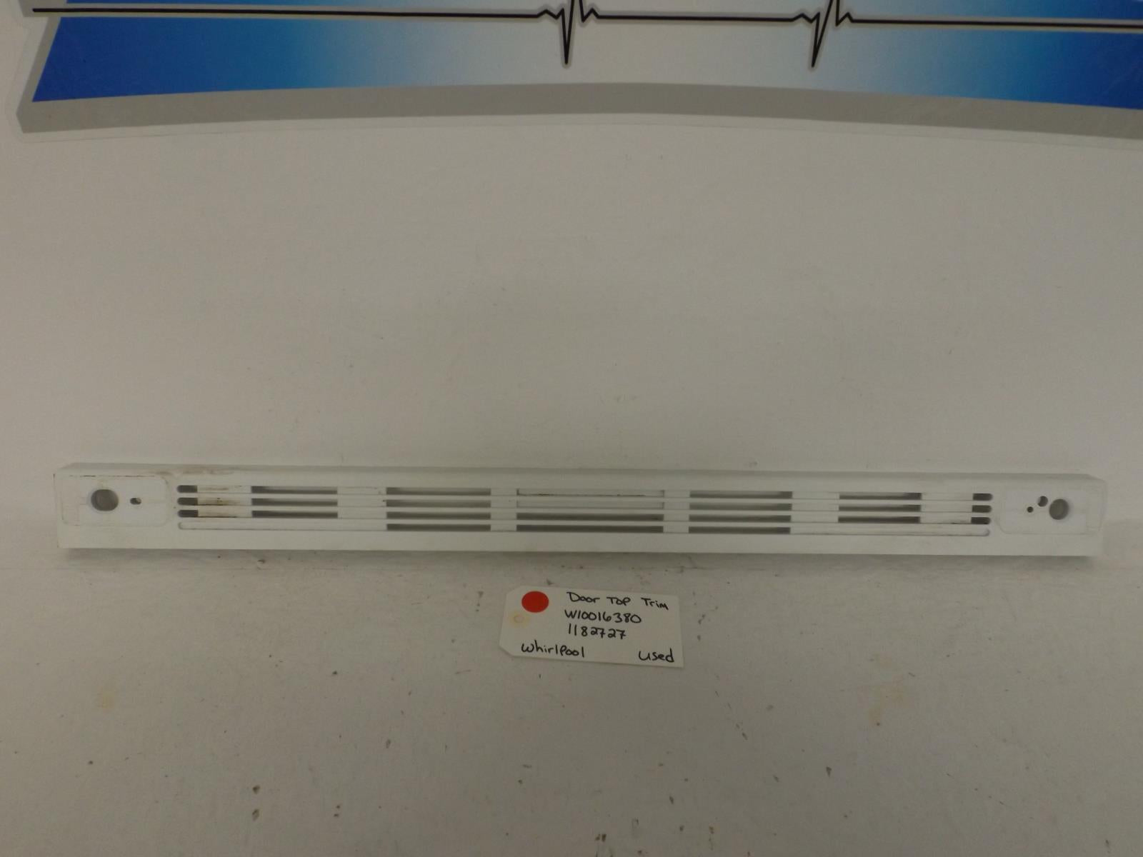Whirlpool Stove W10016380 1182727 Door Top Trim Used Whirlpool Stove W10016380 1182727 Door Top Trim Used